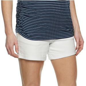 White Maternity Shorts